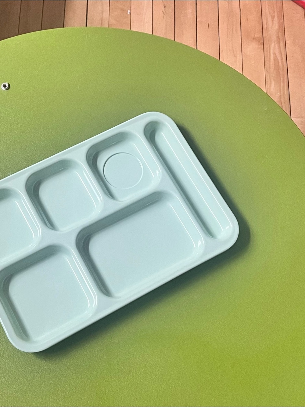 Vintage DALLAS WARE mint aqua Compartment Tray